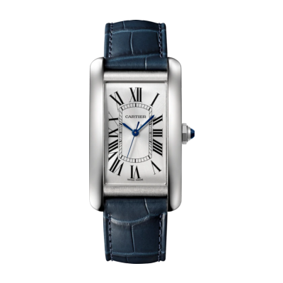 Cartier Tank Américaine WSTA0083 44,4 mm x 24,4 mm Stahlgehäuse Leder