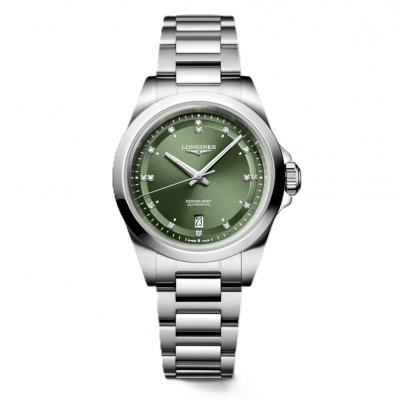Longines Conquest L3.320.4.07.6 L33204076 | 30mm, gyémánt indexek