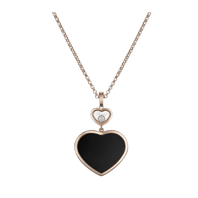 Chopard Happy Hearts 79A075-5201 FÜGGŐ RÓZSAARANY, GYÉMÁNT, ÓNIX  60CM