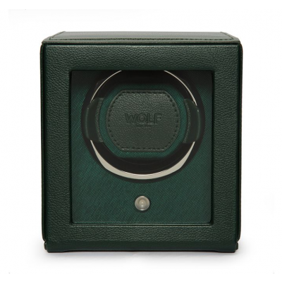Wolf Cub Single Watch Winder with Cover 461141 Óraforgató 1 órához Zöld 14 x 15.4 x 14.8 cm