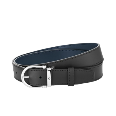 Montblanc 1200x35x5mm 128784 schwarz/blau 30 mm Wendegürtel aus Leder