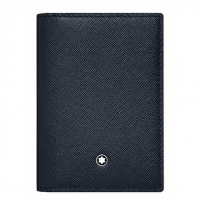 Montblanc 7x10.5 cm 116346 Sartorial névjegykártya-tartó - Indigó flanel