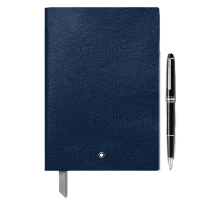 Montblanc Meisterstück 130448 PLATINUM-COATED ROLLERBALL AND NOTEBOOK BLUE