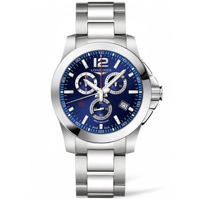 Longines Conquest L38004966 Water resistance 300M, Quartz Chronograph, 44 mm