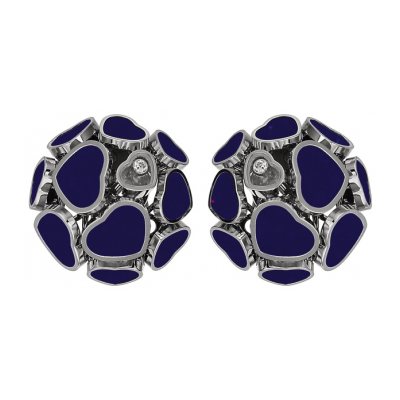 Chopard Happy Hearts 847482-1501 Happy Hearts earclips; white gold; blue inlay