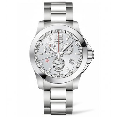 Longines Conquest L38004766 Wasserdicht 300M, Quarz-Chronograph, 44 mm