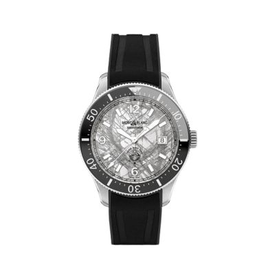 Montblanc 1858 ICED SEA AUTOMATIC DATE 133628 41mm Stahlgehäuse mit Kautschukband