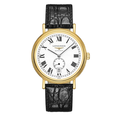 Longines Présence L49052112 40mm steel case with leather strap