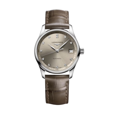 Longines Master Collection L23574072 Női automata, gyémánt indexes karóra 34mm