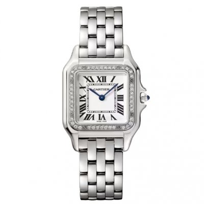 Cartier Panthère de Cartier Medium model W4PN0018 29 mm x 37 mm Quartz Steel Diamonds