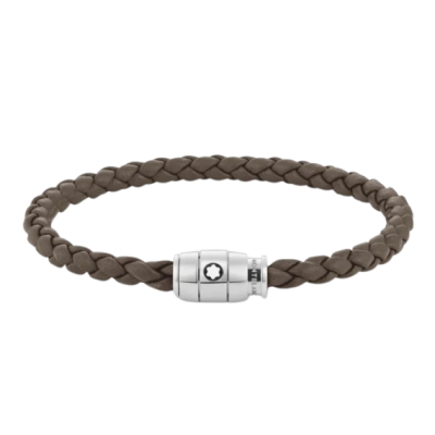 Montblanc 133154 Armband aus Stahl und Leder '63