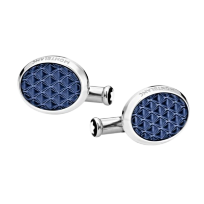 Montblanc Meisterstück OVAL 126132 ovális mandzsettagombok acélból és lakkból
