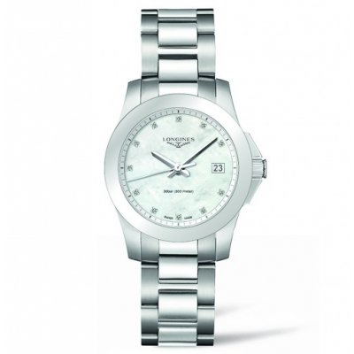 Longines Conquest L33774876 Diamante, Quartz, Wasserdicht 300M, 34 mm