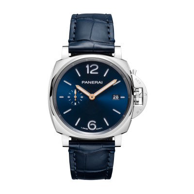 Panerai Luminor Due PAM01274 42mm polished  steel case, alligator strap