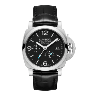 Panerai Luminor Bitempo PAM01360 44mm steel case with leather strap