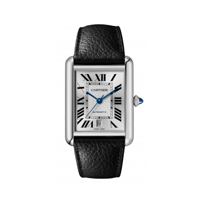 Cartier Tank Must WSTA0040 XL, Acél tok, bőr szíj, automata