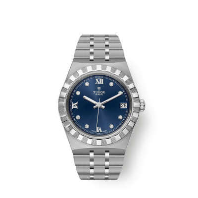 Tudor Royal M28400-0007 34mm Acél tok, acél csat gyémántos számlap