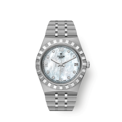 Tudor Royal M28400-0005 34mm Acél tok, acél csat gyémántos számlap