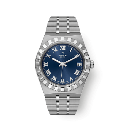 Tudor Royal M28400-0006 34mm acél tok és karkötő ezüst kék számlap