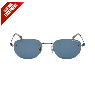 Montblanc 133073 SUNGLASSES WITH SILVER COLOURED METAL FRAME