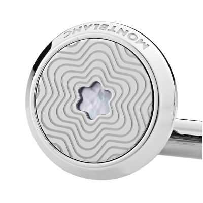 Montblanc 123808 Round Cufflinks in Stainless Steel