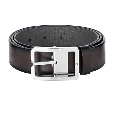 Montblanc 131163 Brown/Grey 35 mm reversible leather belt