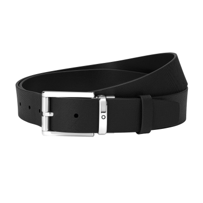 Montblanc 126028 Black 35 mm leather belt