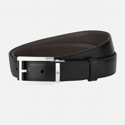 Montblanc 120 cm 126008 Black/brown reversible leather belt