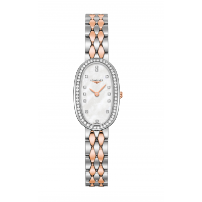 Longines Symphonette L23055897 29mm steel case with mother of pearl dial diamonds