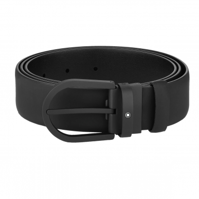 Montblanc 120 cm 129431 Montblanc horseshoe Pin Buckle Belt Black