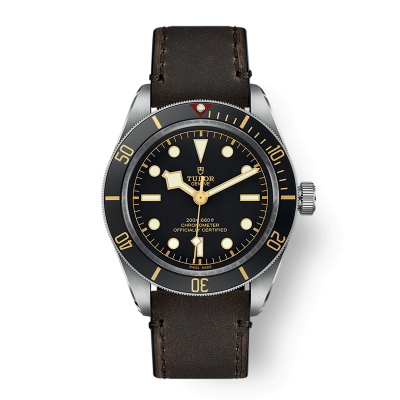 Tudor Black Bay Fifty-Eight M79030N-0002 39mm Stahlgehäuse Braunes Lederband