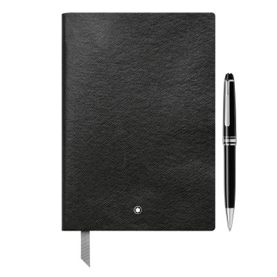 Montblanc Meisterstück 128869 Set with Platinum-Coated Ballpoint Pen Notebook