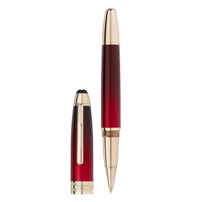 Montblanc Meisterstück 125339 Calligraphy Solitaire Burgundy Lacquer Rollerball