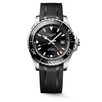Longines HydroConquest GMT l38904569 43mm Stahlgehäuse mit Kautschukband