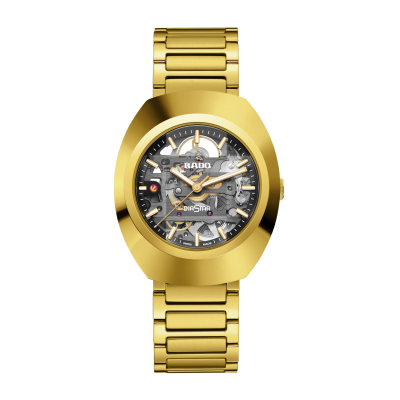 Rado DiaStar Original Skeleton R12164153 Ceramos™ PVD, Stainless steel tok acél csat