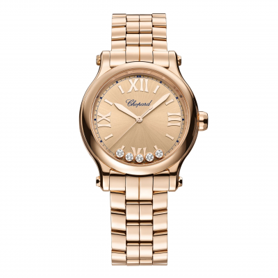 Chopard Happy Sport 275378-5008 33MM, AUTOMATIC, ETHICAL ROSE GOLD, DIAMONDS