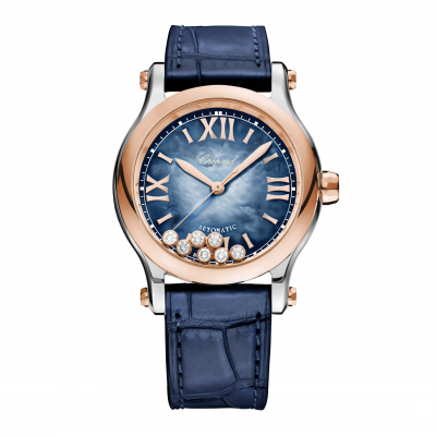 Chopard Happy Sport 278578-6003 36 MM, AUTOMATA, RÓZSA ARANY,  ACÉL, GYÉMÁNTOK