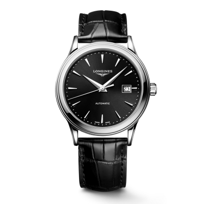 Longines Flagship L49844592 40mm steel case with leather strap