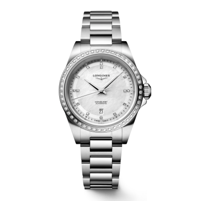 Longines Conquest L33200876 30mm steel case steel bracelet