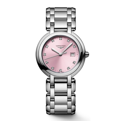 Longines PrimaLuna L81224996 30mm Quarzstahlgehäuse mit Stahlschließe