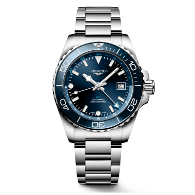 Longines HydroConquest GMT L37904966 41mm automatic steel case with steel buckle