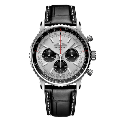 Breitling Navitimer 01 AB0138241G1P1 43mm acél tok  bőr szíj kronográf