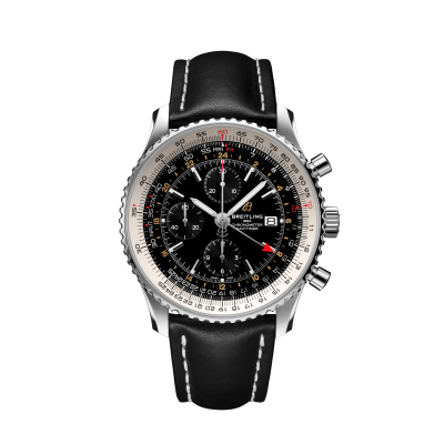 Breitling Navitimer A24322121B2X2 46mm acél tok, bőr szíj