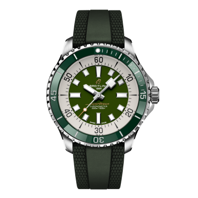 Breitling Superocean Automatic A17376A31L1S1 44mm automatic stainless steel  green