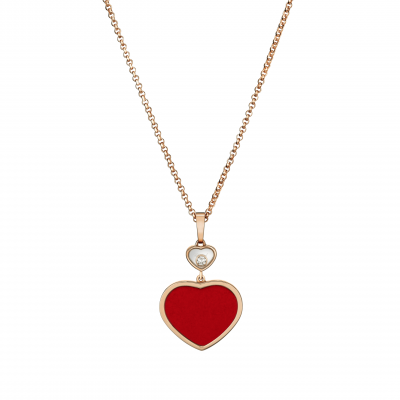 Chopard Happy Hearts 797482-5801 PENDANT ROSE GOLD, DIAMOND, RED STONE