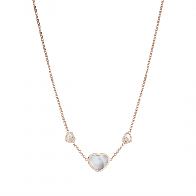 Chopard Happy Hearts 81A082-5301 NECKLACE ROSE GOLD, DIAMONDS, MOTHER-OF-PEARL