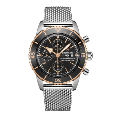 Breitling Superocean Héritage CHRONOGRAPH 44 U13313121B1A1 44 mm Edelstahl und 18 Karat Rotgold – Schwarz