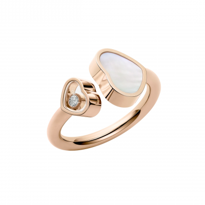 Chopard Happy Hearts 829482-5310 RING ROSE GOLD DIAMOND MOTHER-OF-PEARL