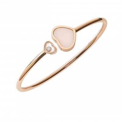 Chopard Happy Hearts 857482-5623 BANGLE ROSE GOLD, DIAMOND, PINK OPAL