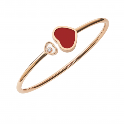 Chopard Happy Hearts 857482-5823 BANGLE ROSE GOLD, DIAMOND, CARNELIAN